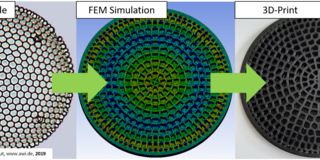 The image shows the process of structural optimization with diatom combs.