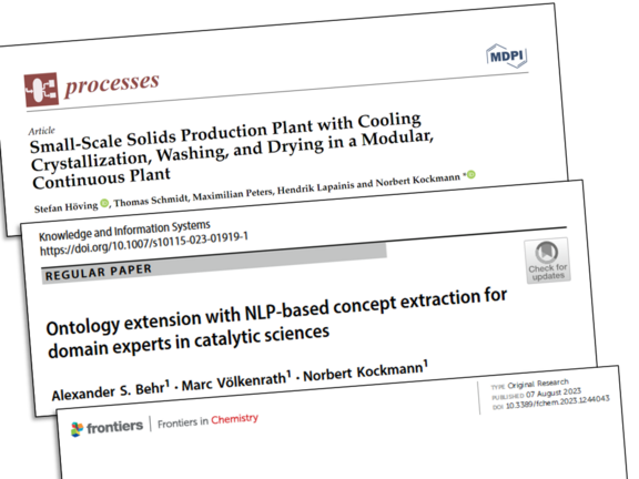 The image shows a compilation of journal headers and titles published recently.