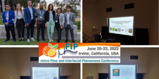 The image shows a group of researchers @ µFIP 2023
