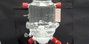 The image shows the design and hydrodynamic characterization of a draft tube baffle tank for Lab‐Scale.