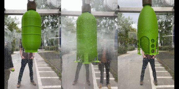 The image shows the designed 0.5L-pressure vessels that were subjected to a pressure test. 